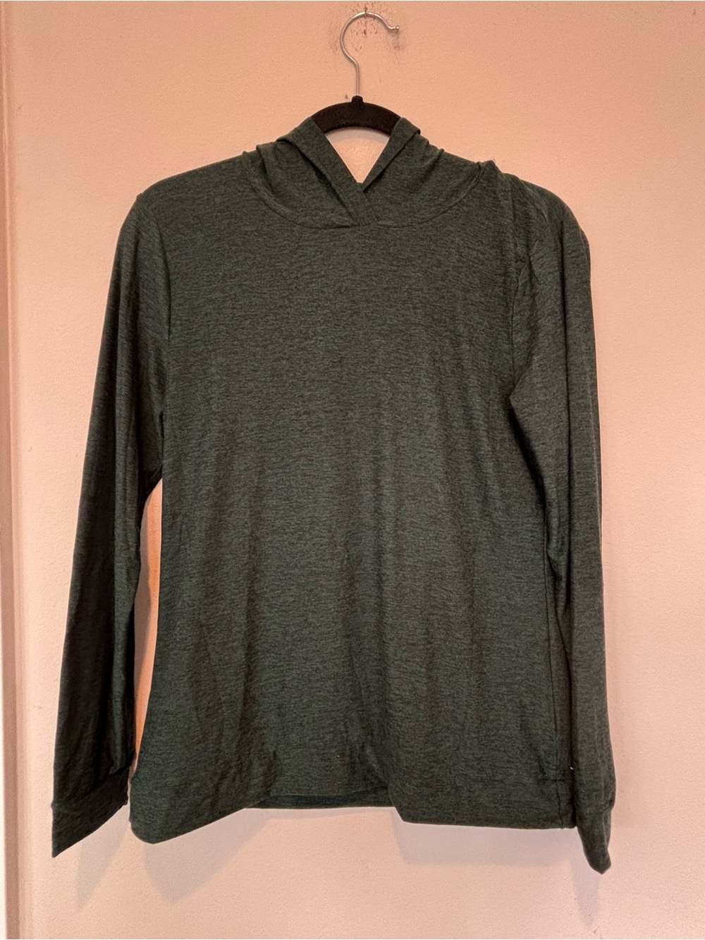 Beyond Yoga Small Hooded Long Sleeve Top - Teal Green